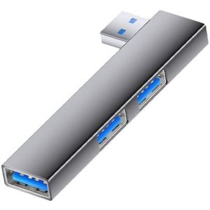 Compact USB Hubs Adapter 3Port Uitbreiding 5Gbps Gegevensoverdracht Hoekig Ontwerp Voor Mobiele Apparaten Computer