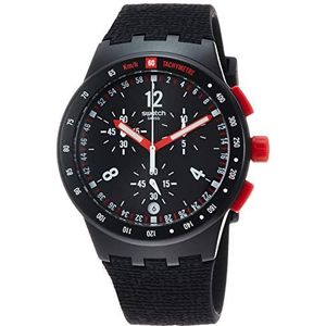 Swatch Mens Chronograaf Quartz Horloge met Siliconen Band SUSB411