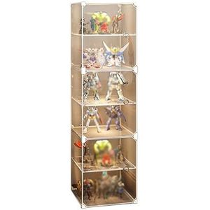 Vitrine Vitrinekast Acryl Organizer Opslag Stapelbaar Verzamelobjecten Opbergdoos, Showcase Stofdichte Organizer Box Voor Opbergkast Voor Woonkamer Slaapkamer Kantoor (Size : 6 Layers)