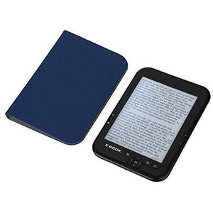Bewinner Kids Ebook Reader Draagbare elektronische e-ink printer 6 inch e-reader met blauwe behuizingsdeksel Ondersteuning voor koptelefoon 29 talen 800x600 resolutie display 300DPI (zwart 8G)