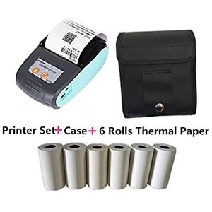 Handheld Inkjet -printer Mini 58mm Papier Bill Pocket Bluetooth-printer Draadloze Draagbare Thermische Ontvangstprinter Mobiel Niet gemakkelijk te vervagen(Gold)