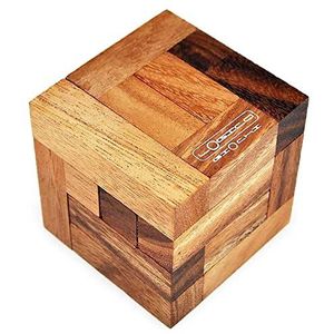 Logica Puzzles art. De Vitruviuskubus - 3D Houten Puzzel - Moeilijkheid 5/6 Ongelooflijk - Collectie Leonardo da Vinci