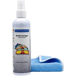 Blum Manufaktur - 250 ml Brillenreiniger Brillenspray + microvezeldoek 30 x 30 cm. Kwalitatief hoogwaardige reinigingsspray voor een snelle en grondige reiniging.