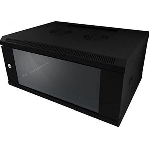 Allnet ALL-SMC6604SCHWARZ rack 4U wandrek, zwart - planken (wandrek, 4U, 50 kg, zwart, staal, passief)