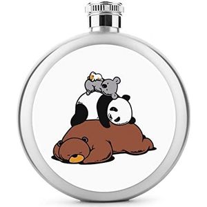 Bear Panda Koala heupfles 140 ml lekvrije drank fles roestvrij staal wijnfles voor bruiloft feest geschenken