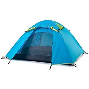 Tent voor Camping Tent Ultralight Gemakkelijk Op Te Zetten En Mee Te Nemen Familietent UPF50, Regenbestendige PU2000-tent Voor Kamperen Wandeltent Campingtent (Color : Blue, Size : 205x160x110cm)