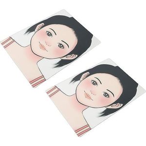 Make-up Schminken Oefenbord, Praktisch Herbruikbaar Wasbaar Meisje Schminken Oefenbord 2 Stuks Duurzaam voor Podium