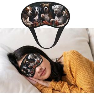 Poker honden slaapmasker zacht verduisterend oogmasker met verstelbare riem comfortabele oogschaduw cover voor vrouwen mannen diepe rust reizen werk thuis