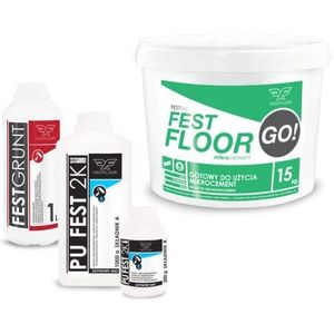 FESTFLOOR GO! - Microcementkit beton ciré voor vloeren en muren 10 m² (betonlook), RAL-palet (FF7030)