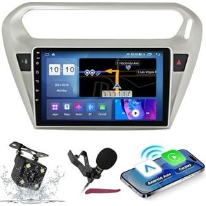 Android 14 Autoradio Navi voor P-eugeot 301 (2013-2016) 9 ""Screenradio met draadloze carplay Android Auto GPS Navigatie-ondersteuning Bluetooth 5.0 HIFI FM 5G-WiFi SWC MIC,M300s