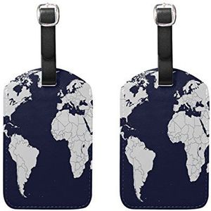 Aumimi World kaart Travel Luggage Tags