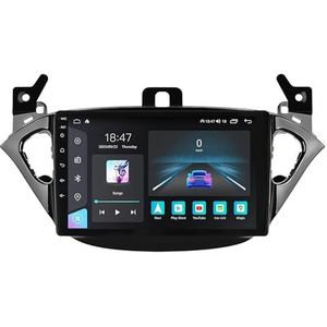 Android 14 autoradio voor Opel Corsa E 2015-2019/Adam 2013-2016 Carplay Wireless Android Auto,2 Din autoradio 9 Inch met Navigatie WiFi GPS HiFi RDS/FM+AHD achteruitrijcamera/DVR(G5 2G+32G)