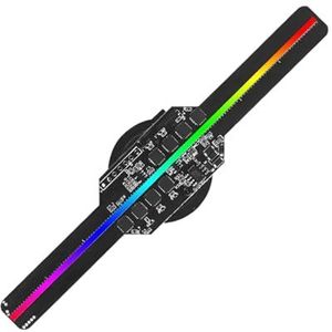 3D Hologram-Waaier, 3D Hologram Projector Ventilator Desktop Led WIFI Sign Holografische Lamp Speler 2 Ventilatorbladen Afstandsbediening Ondersteuning Afbeeldingen En Video