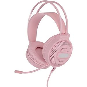Gaming Headset, Ruisonderdrukking 7.1 Virtual Surround Ademende RGB Gaming Headset voor (Roze)
