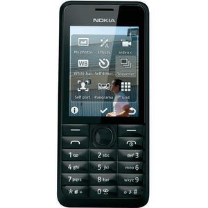 Nokia 301 mobiele telefoon, MicroSD, 3,2 MP camera, 39 dagen in stand-bymodus, zwart