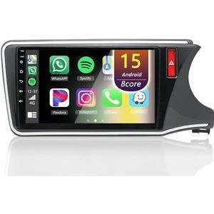 Android Radio voor Honda City 2015-2018, 9 inch Touchscreen Autoradio met Wireless CarPlay Android Auto Bluetooth WIFI(RHD,4Core(1+32GB))