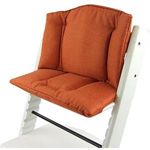 Bambiniwelt Vervangende overtrek, zitkussen, kussenset, stoelverkleiner, compatibel met STOKKE Tripp Trapp voor hoge stoel, kinderstoel, gemêleerd oranje