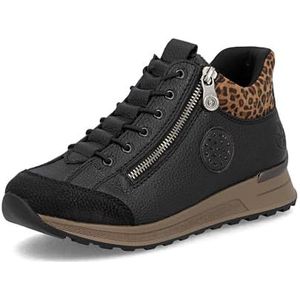 Rieker - N1457 - Dameslaarzen - Zwart - Korte Laarzen - Uitneembaar Voetbed