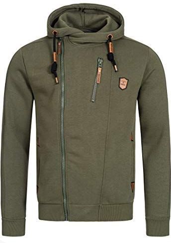 Indicode - Elm - Sweatjack - Army - Katoen/Polyester