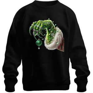 Grinch Hand Kerstbal Kerstboom - Kerstmis Xmas Unisex Kersttrui, zwart, L