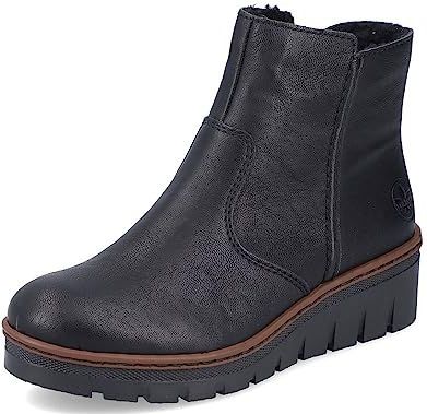 Rieker - Winterlaarsjes - Zwart - Met Modieuze 4,5 cm Sleehak