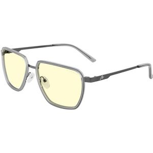 GUNNAR Gaming- en Computerbrillen - CLIX - Framekleur: Stone Amber Gunmetal, Lenstint: Amber (Blokkeren 65% Blauw Licht & 100% UV-licht) - Blauwlichtblokkerende brillen