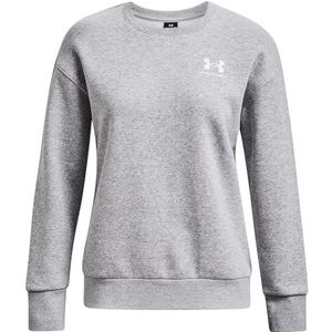 Under Armour UA Essential Crew Fleece Tops voor dames, Mod Gray Light Heather, S