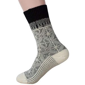 HIRSCH natuur, omslagsokken, 100% wol (kbT), lichtgrijs/naturel, 44-46