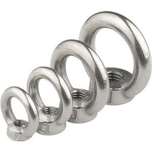 Roestvrij stalen ogen bouten 304, 304 RVS hijsogen en schroeven M3 M4 M5 M6 M8 M10 M12 verpakking van 14(Eye Nut,M8 x2pcs)