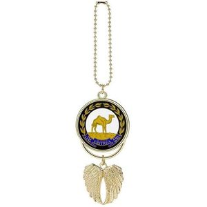 Eritrea National Embleem Auto Achteruitkijkspiegel Opknoping Ornament Angel Wing Hanger Lucky Charm Voor Auto Interieur Golden-Style-7