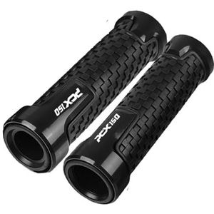7/8'' 22mm Motorfiets CNC Aluminium Stuurgrepen Cover Stuurgrepen Eindplug Voor HONDA PCX150 PCX 150 2018-2025(ZWART)
