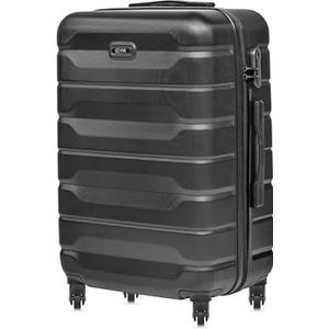 OCHNIK Cabinekoffer, 72 x 47 x 29 cm, harde koffer, reiskoffer met 4 wielen, middelgroot, trolley, handbagage, duurzaam, met ABS, numerieke vergrendeling, zwart, Medium, modern