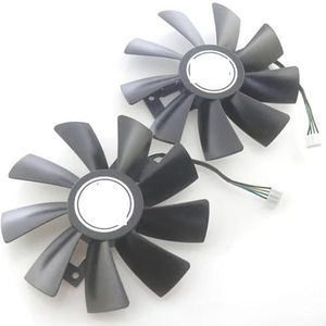 GAA8B2U GAA8S2U - PFTA 100mm DC12V 0.45A VGA-ventilator voor Sapphire R9 380X 380 2G 4G 5D grafische kaartkoelventilator(GAA8S2U-Black-2pcs)