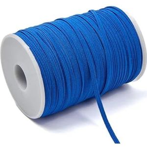 3mm 6mm Naai-elastiek Kleurrijke hoge elastische rubberen band voor kleding Tailleband Stretchtouw Haarelastisch lint 5y-blauw-6mm 5yards