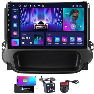 9 Inch Touchscreen Dubbel DIN Autoradio Compatibel met Chevrolet Malibu 8 2012-2015 met Carplay/Android Auto FM RDS DAB+ Radio WiFi 4G Draadloze Bluetooth 5.0 DSP Gesplitst scherm(NF-1)