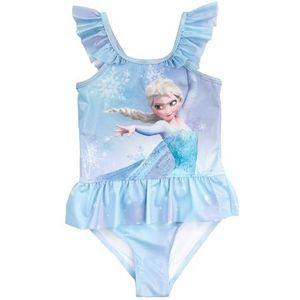 United Labels Disney Elsa Frozen badpak voor meisjes met ruches, blauw, zwemkleding voor kinderen, blauw, 110-116