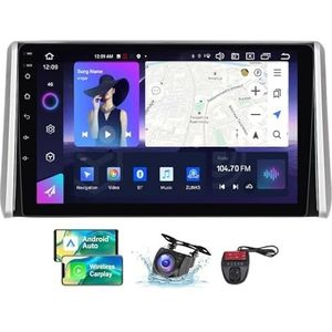 Android 13 Autoradio 9 Duim Touch Display Voor Toyota RAV4 5 XA50 2018-2023 Met Draadloze Carplay Android Auto/GPS/FM RDS DAB+/Buletooth 5.0/Bediening op het stuur + Camera en DVR(NF-6)