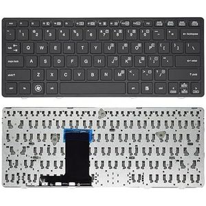 Laptoptoetsenbord voor HP Elitebook 2560 2560P 2570 2570P met zwart zilverkleurig frame(US Black Frame)