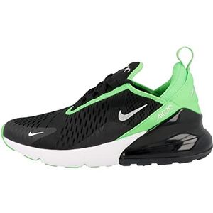 Nike Unisex Kids Sneaker Low Air Max 270 (GS), Black Chrome Green Strike White 943345 021, 38 EU