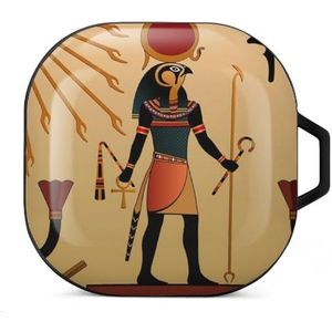 Religion of Ancient Egypt Oordopjes hoesje compatibel met Samsung Hard Shell Beschermhoes Zwart-stijl