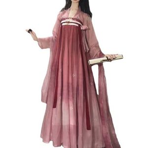 Chinese Hanfu-kleding, Hanfu Tang Made Ru-rokset for dames, sprookjesachtige lente- en zomerstijl(Pink,X Large)