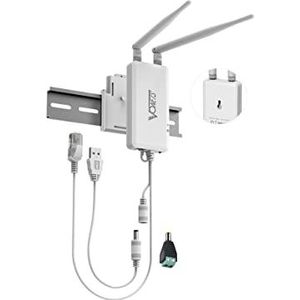 Vonets VAP11S Smart Mini WiFi Bridge/Wireless Repeater/WiFi Router/WiFi to Wired Converter 2.4GHz Industrial met 2 Externe Antennes, Goede Metgezel voor Elektronische Weegschalen, PLC, DVR