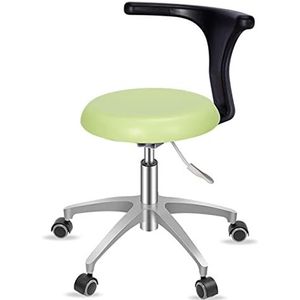 Rolbank, verstelbare spa-bank, draaibare salonbank Tandartskruk Verstelbare hoogte 44-56 cm 360 graden draaibaar PU-leer Type A & Type B Multicolor(Green,TypeA)