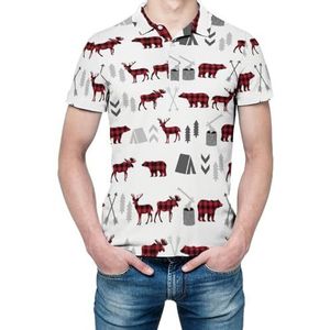 Herten Bear heren shirt met korte mouwen golfshirts regular fit tennis T-shirt casual business tops