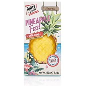 Dirty Works Pineapple Fizz Bath Bomb, Tropical Fruity Vegan Bath Fizzer, 150g
