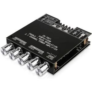 Bluetooth subwoofer Audio Amplifier Board 50W + 50W + 100W met Treble and Bass Control, Bluetooth en AUX-ingangen, BT 5.0 Stereo AMP Board voor DIY Speaker Board