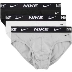 Nike brief 3pk onderbroek voor heren, Xyo - White Grey Heather Black, S