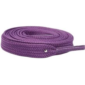 THEDAYBABY 5Pairs Platte Klassieke Dikker Schoenveter Dubbellaags Platte Schoenveters Voor Sneakers Running Sport Basketbal Schoen Veters Casual Strings, 9 Paars, 180 cm