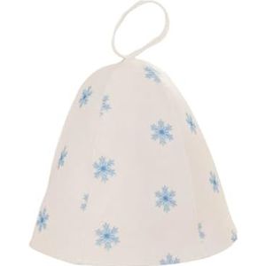 Saunahoed van vilt, 3 stuks, hittebestendige badmuts voor thuis, met hoofdbescherming voor op reis, blauw/wit