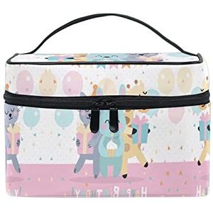 Konijntje verjaardag schattig geschenk cosmetische tas organizer rits make-up tassen zakje toilettas voor meisjes vrouwen